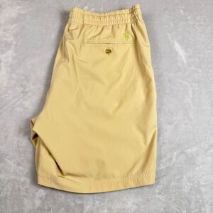 TailorByrd Performance Golf Shorts Men XL Khaki Drawstring Elastic Waist Active*